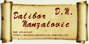 Dalibor Manzalović vizit kartica